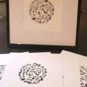 Product Image for  “Letterpress Circle” by Claire Davis LIMITED RUN