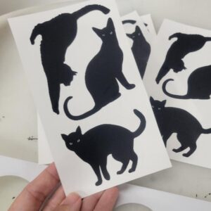 Product Image for  Black Cats Sticker Set of 3