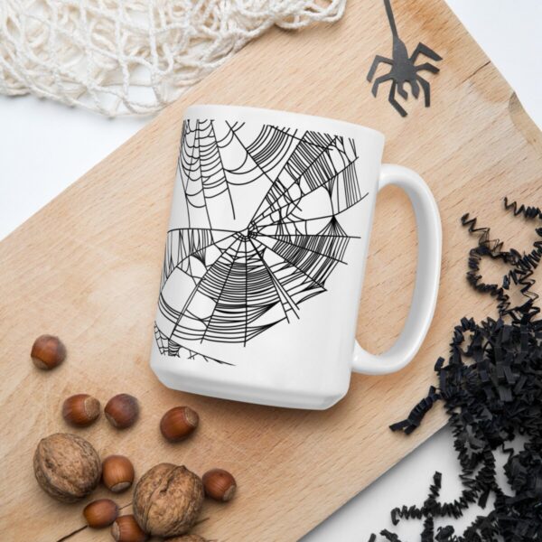 Product Image for  White glossy mug with Spiderwebs