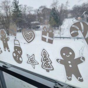 Product Image for  Holiday Cookie Static Cling Set – Renter-Friendly Winter Window Decor