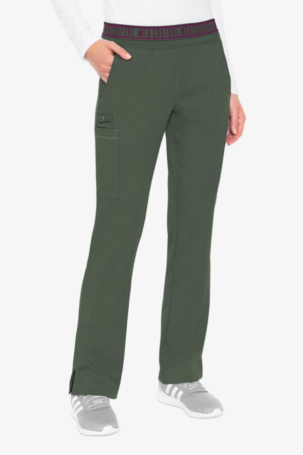 Product Image for  Med Couture Touch 7739 Yoga 2 Cargo Pocket Pant – Olive