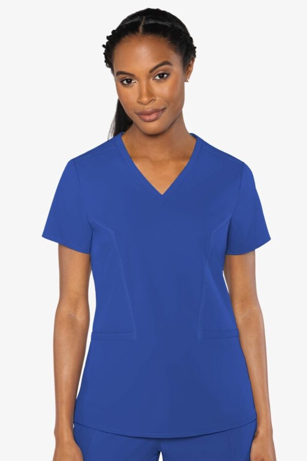 Product Image for  Med Couture 8434 Peaches Double V-neck Top – Royal