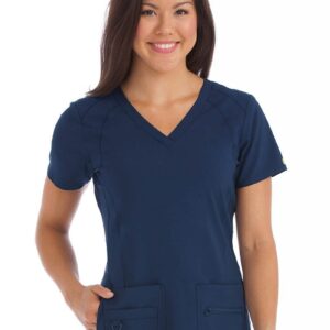 Product Image for  Med Couture 8416 V-NECKLINE RACERBACK TOP – NAVY