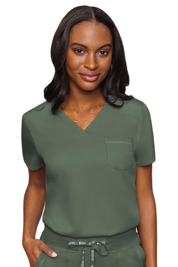 Product Image for  Med Couture 7448 Touch V-Neck Tuck In – Olive