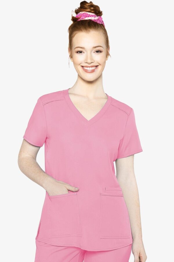 Product Image for  Med Couture 2411 Insight 3 Pocket Top – Taffy Pink