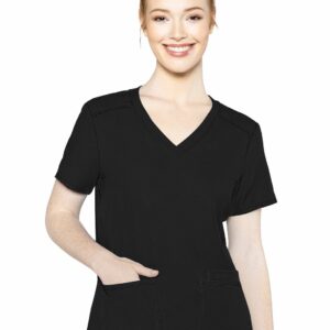 Product Image for  Med Couture 2411 Insight 3 Pocket Scrub Top – Black