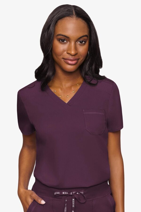 Product Image for  Med Couture 7448 Touch V Neck Tuck In – Wine