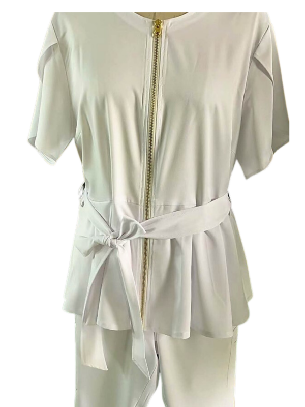 Product Image for  Peplum Bow Tied Scrub Set