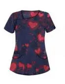 Product Image for  Multicolor Print Tops Red Hearts