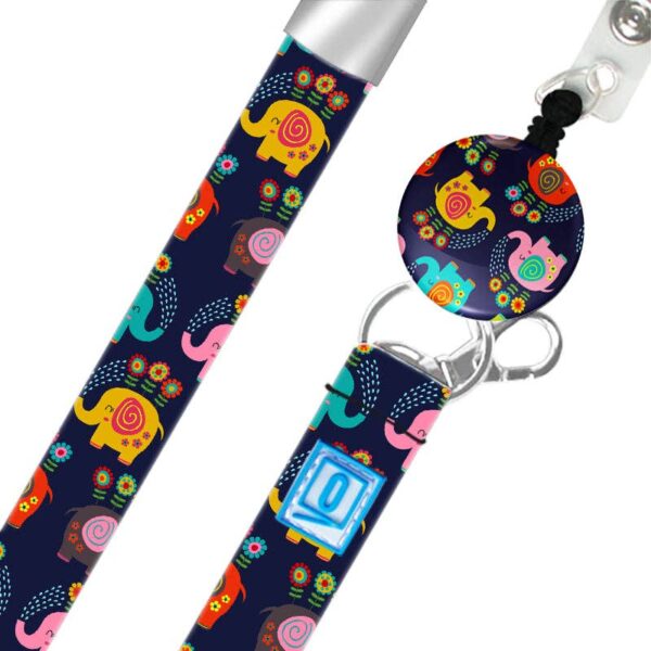 Product Image for  LUXE Lanyard Happy Elephants