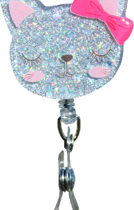 Product Image for  Glitterific Badge Reel Kitty Cat