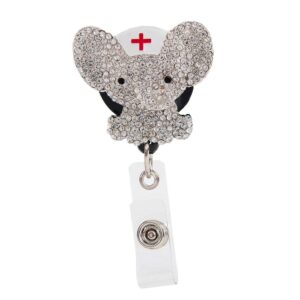 Product Image for  Nurse Elephant Sparkle and Shine Rhinestone Badge Reel: SPARKLE & SHINE NURSE ELEPHANT