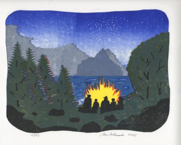 Product Image for  “Campfire” Woodcut by Ben Bohnsack