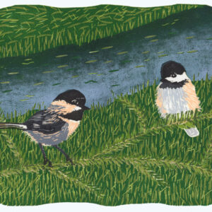 Product Image for  “Chickadees” Woodcut by Ben Bohnsack