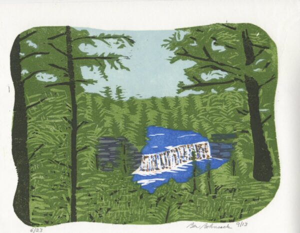 Product Image for  “Upper Tahquamenon” Woodcut by Ben Bohnsack