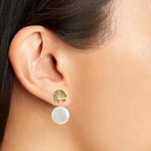 Product Image for  Coin Freshwater Pearl Earrings- 2 finishes available