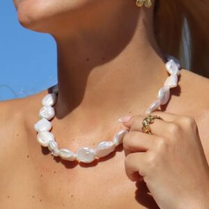 Product Image for  Large Coin Freshwater Pearl Necklace